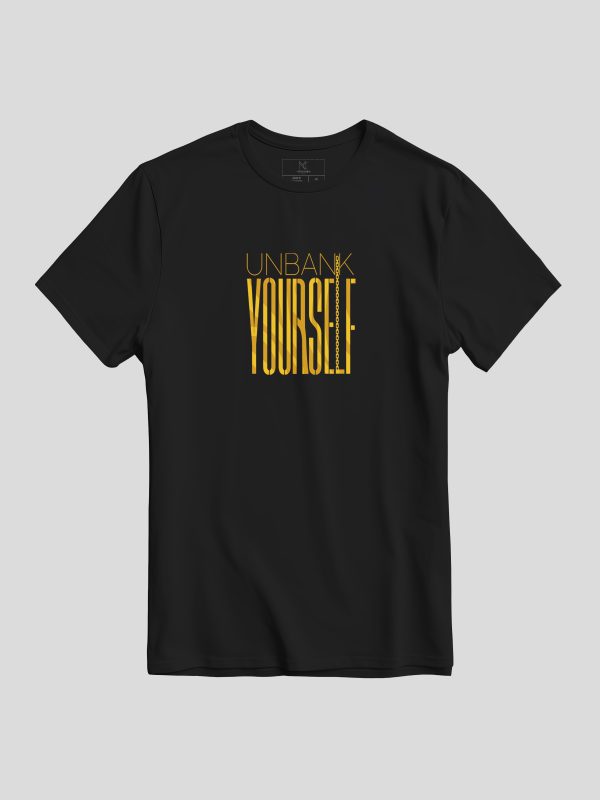 Unbank Tee – Black, Front Flatlay