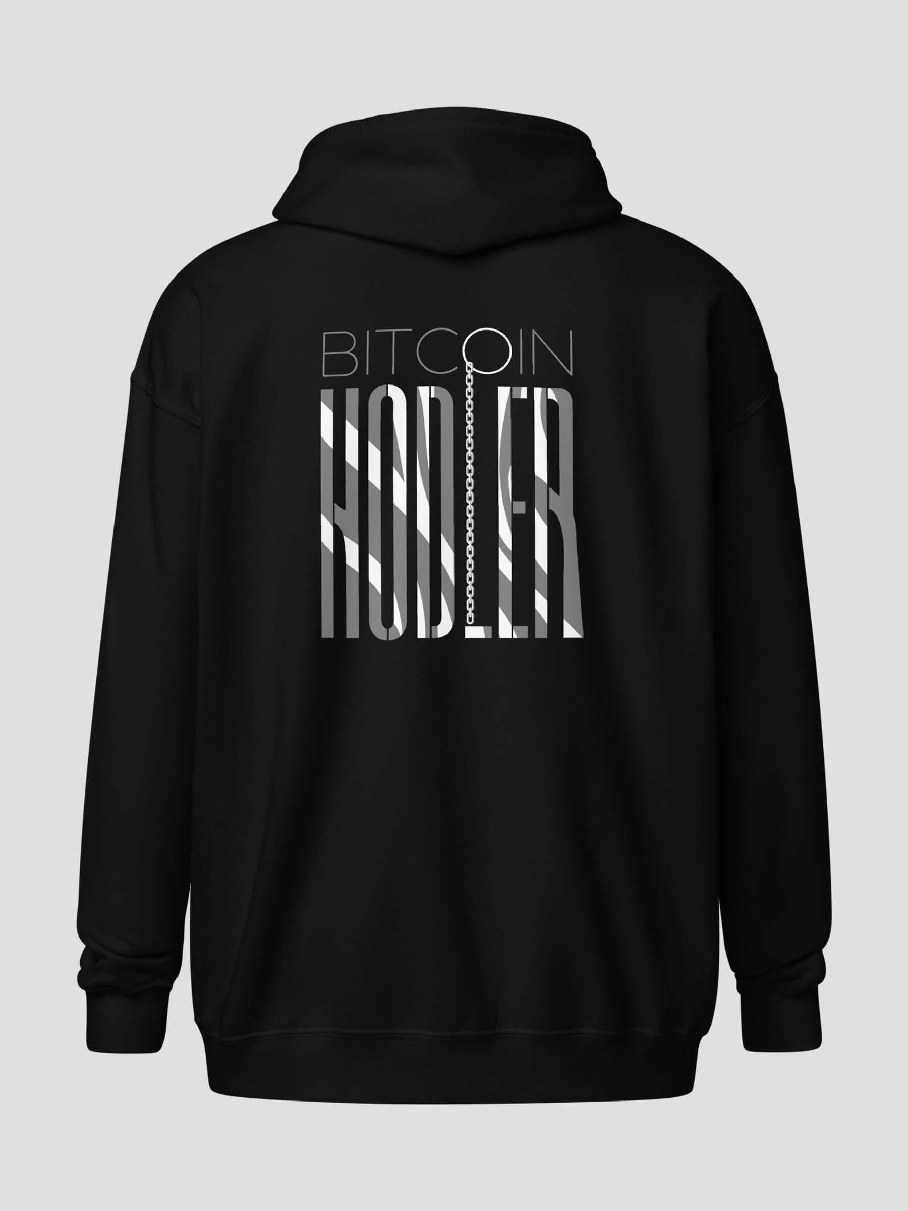 Black Bitcoin Hodler Zip Hoodie